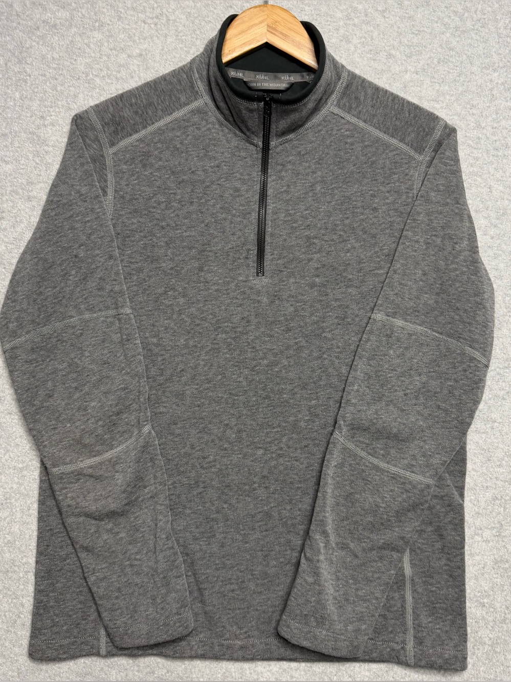 KÜHL Revel 3007 Men’s Small 1/4 Zip Kashmira Fleece Pullover Gray Hiking